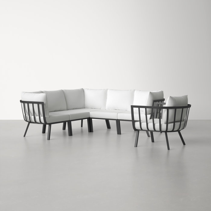 Riverside Metal Outdoor Sofa AllModern